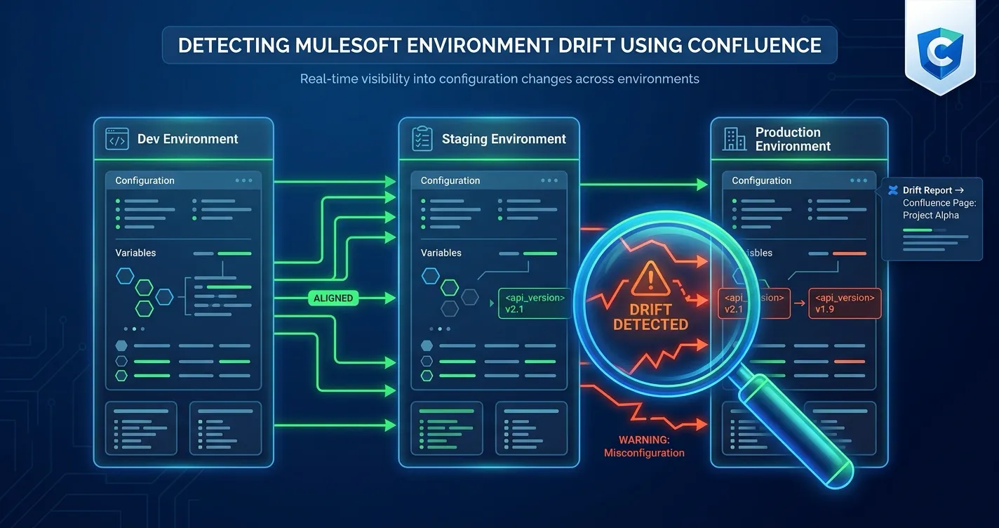 Detecting MuleSoft Environment Drift Using Confluence