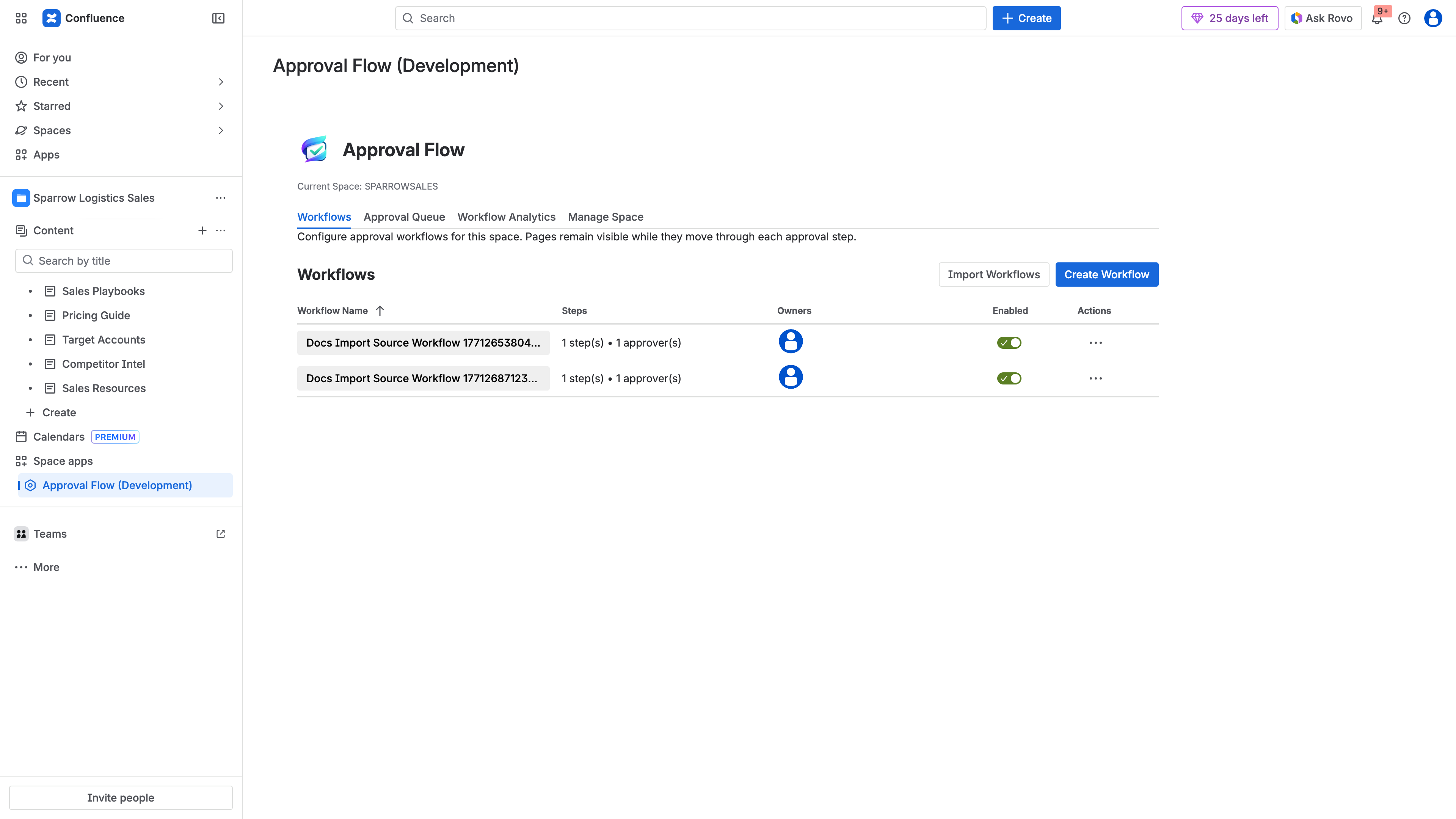 ApprovalFlow workflow creation screen showing a multi-step approval workflow with named approvers and step configuration